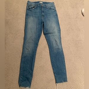 Mother Denim Rascal Ankle Jeans with Painted Jaguar Size 27